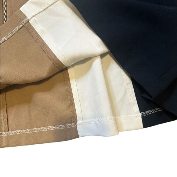 Ann Taylor Colorblock Zipper Front Fit & Flare Style Career Dress Size 8 NWT - Picture 10 of 12